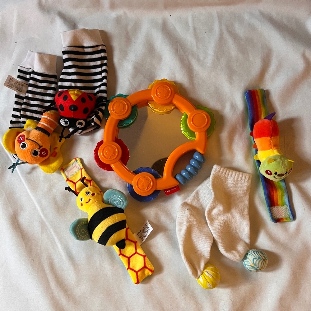 Rattles, teethers, and toys